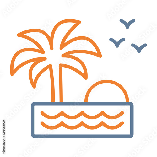 Oasis Vector Icon Design