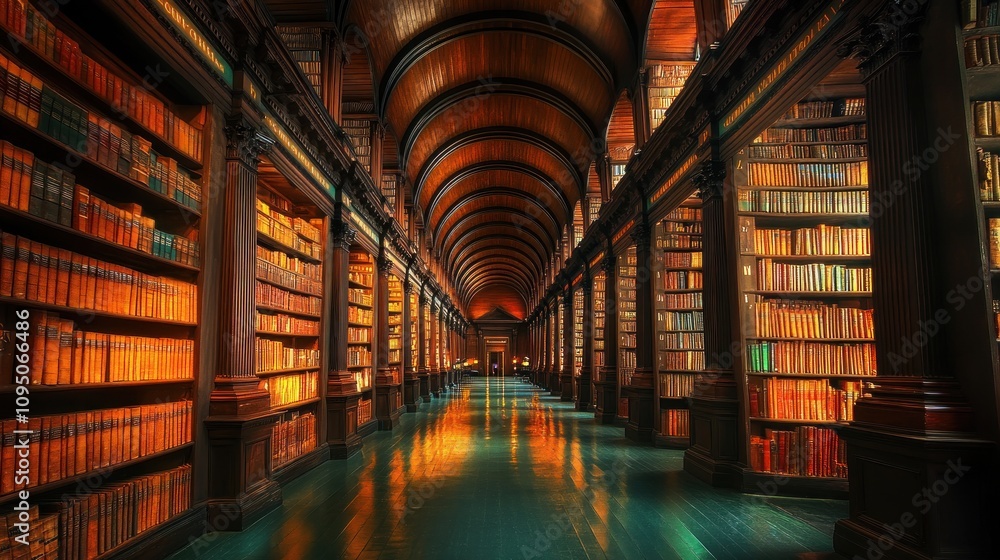 Fototapeta premium Grand Library Interior