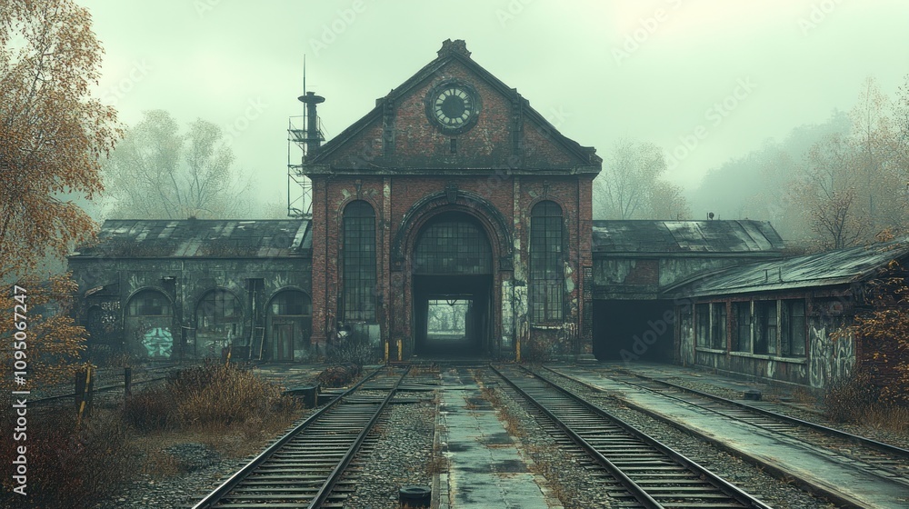 Obraz premium Abandoned Train Depot