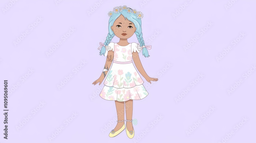 Character Design with Light Blue Braids and Floral Dress Generative AI
Character Design with Light Blue Braids and Floral Dress Generative AI