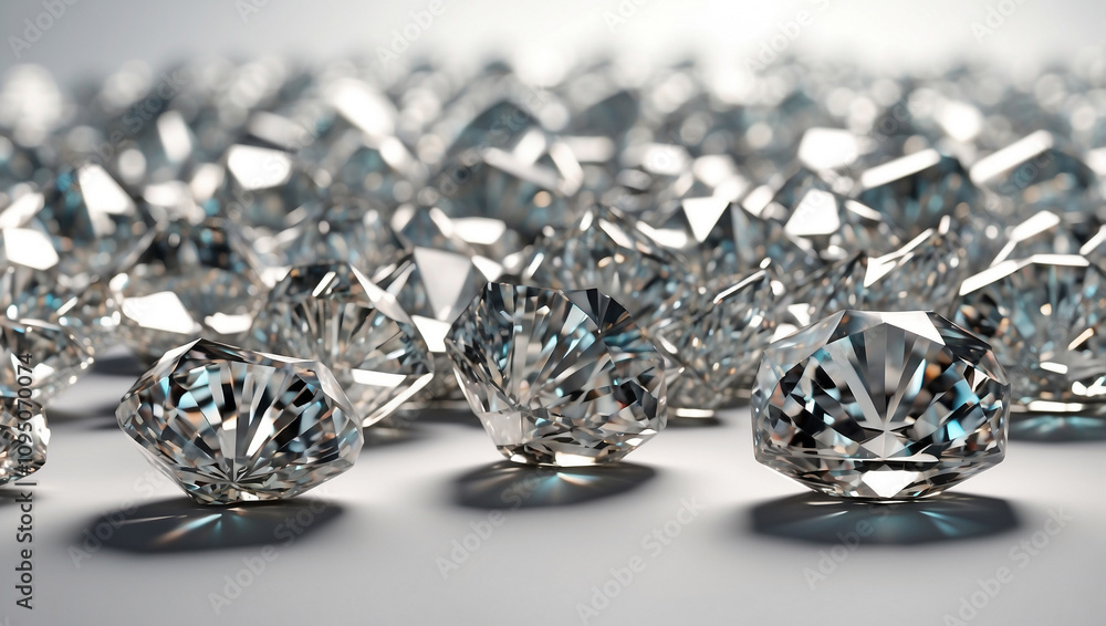 Closeup of Diamonds of Different Cuts and Clarity Closeup of Diamonds of Different Cuts and Clarity