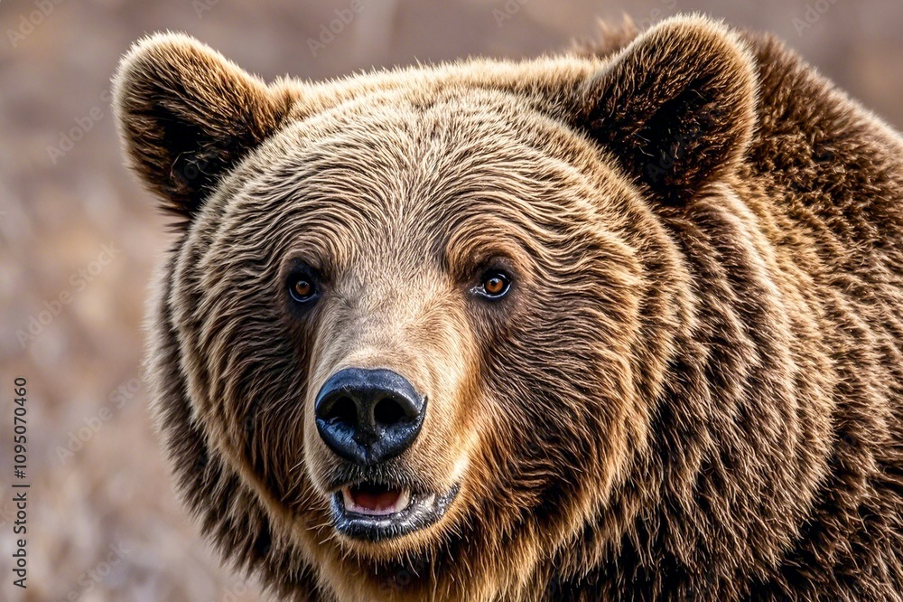 Eurasian brown bear (Ursus arctos arctos), also known as the European brown bear. Eurasian brown bear (Ursus arctos arctos), also known as the European brown bear.