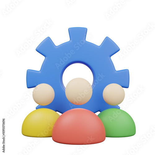 3d render of human resources teamwork
