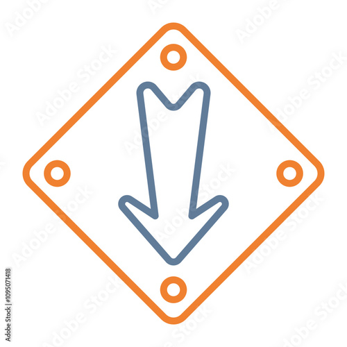 Down Arrow Vector Icon Design