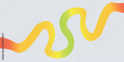 Wavy shape with Colorful gradient. Vector illustration.