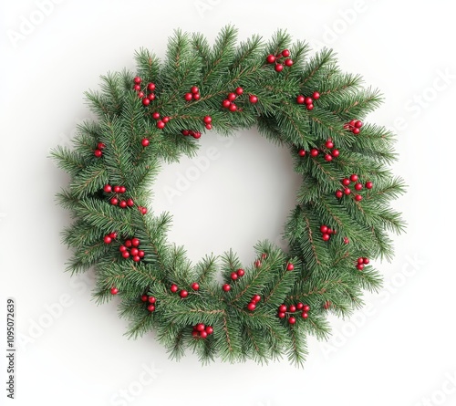 Festive holiday wreath decoration home decor art piece indoor top view seasonal cheer for your living space