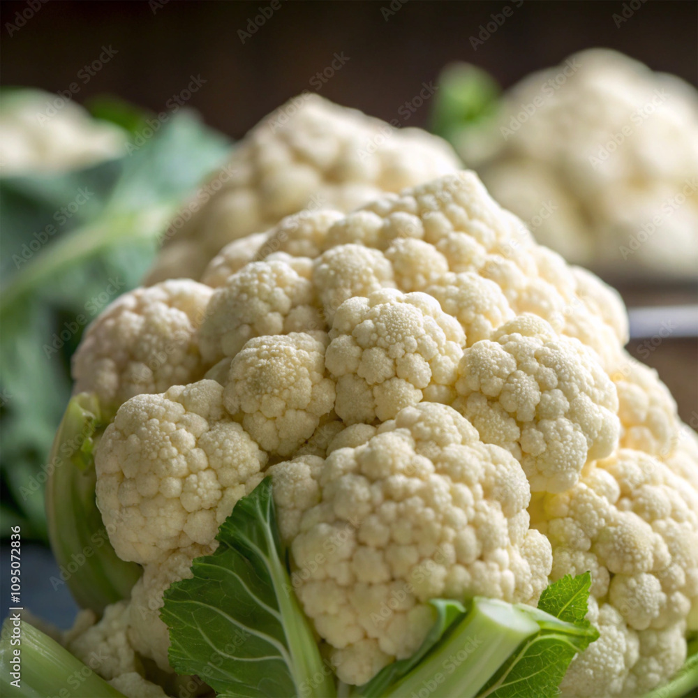 Super food cauliflower close shot UHD isolated on white background Super food cauliflower close shot UHD isolated on white background