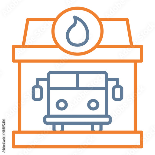Fire Station Vector Icon Design
