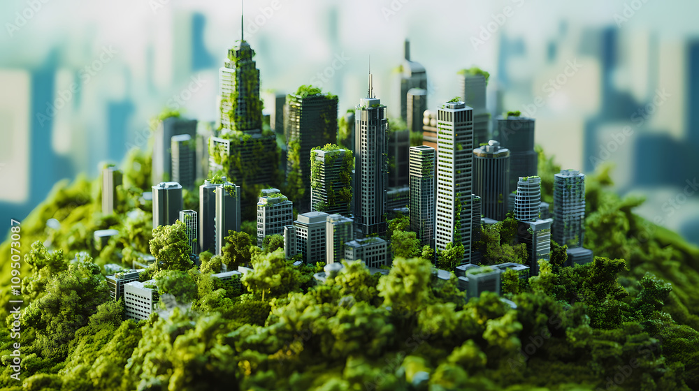 Obraz premium Eco-Forest City