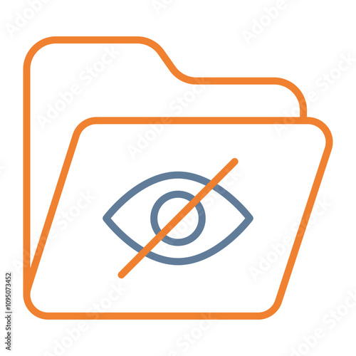Hidden Folder Vector Icon Design
