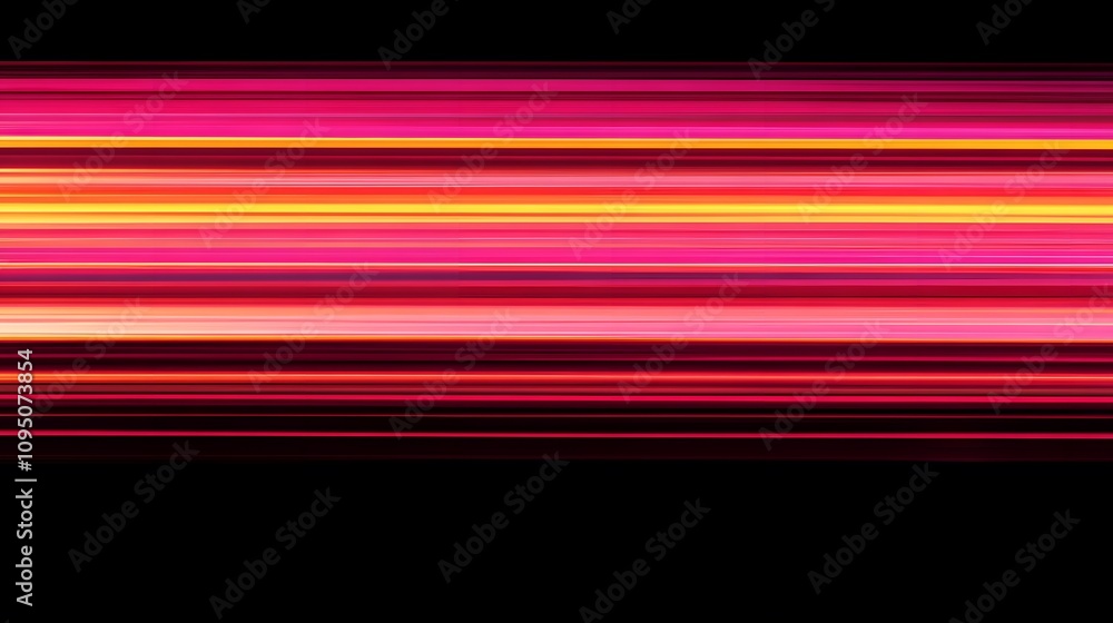 A series of symmetrical pink and yellow glowing lines on a black background, creating an abstract digital art A series of symmetrical pink and yellow glowing lines on a black background, creating an abstract digital art