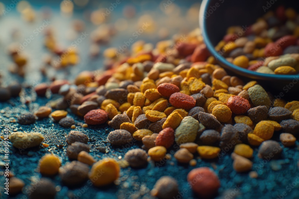 A close-up shot of a bowl of food on a table A close-up shot of a bowl of food on a table