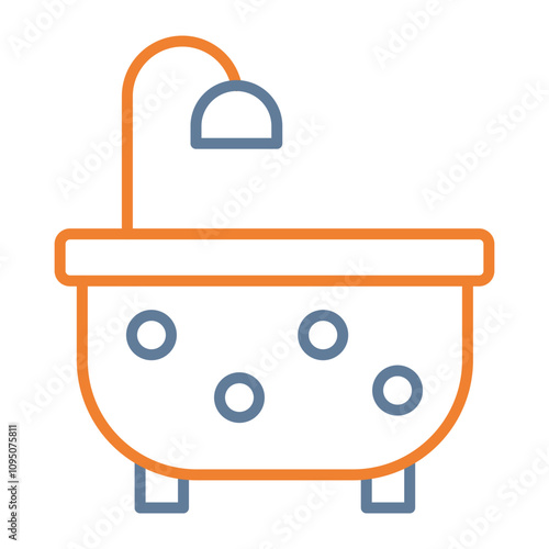 Bathtub Vector Icon Design