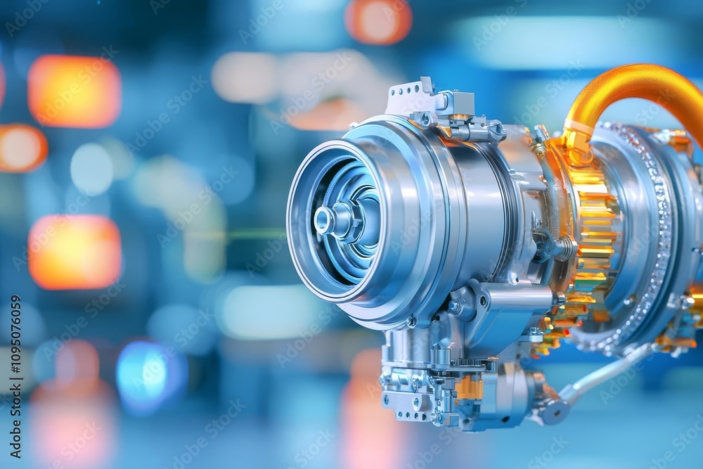 Close-up of a modern jet engine showcasing advanced engineering and precision. Close-up of a modern jet engine showcasing advanced engineering and precision.