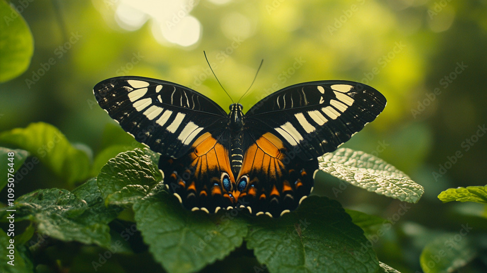 Fototapeta premium beautiful group of butterfly background with flower