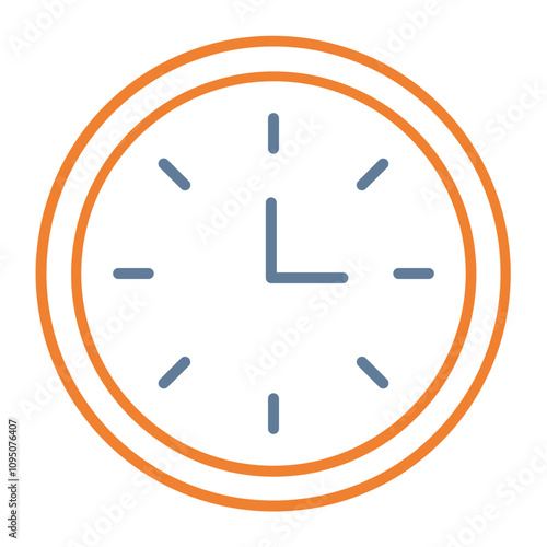 Wall Clock Vector Icon Design