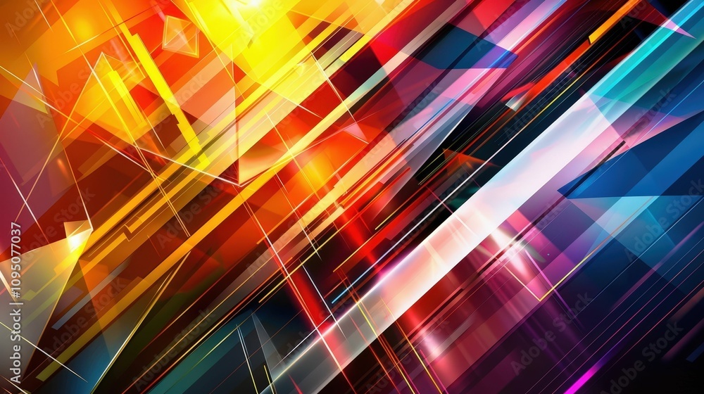 A vibrant, abstract composition featuring dynamic lines and a striking mix of colors, creating a sense of movement and energy. A vibrant, abstract composition featuring dynamic lines and a striking mix of colors, creating a sense of movement and energy.