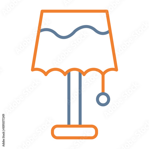 Floor Lamp Vector Icon Design