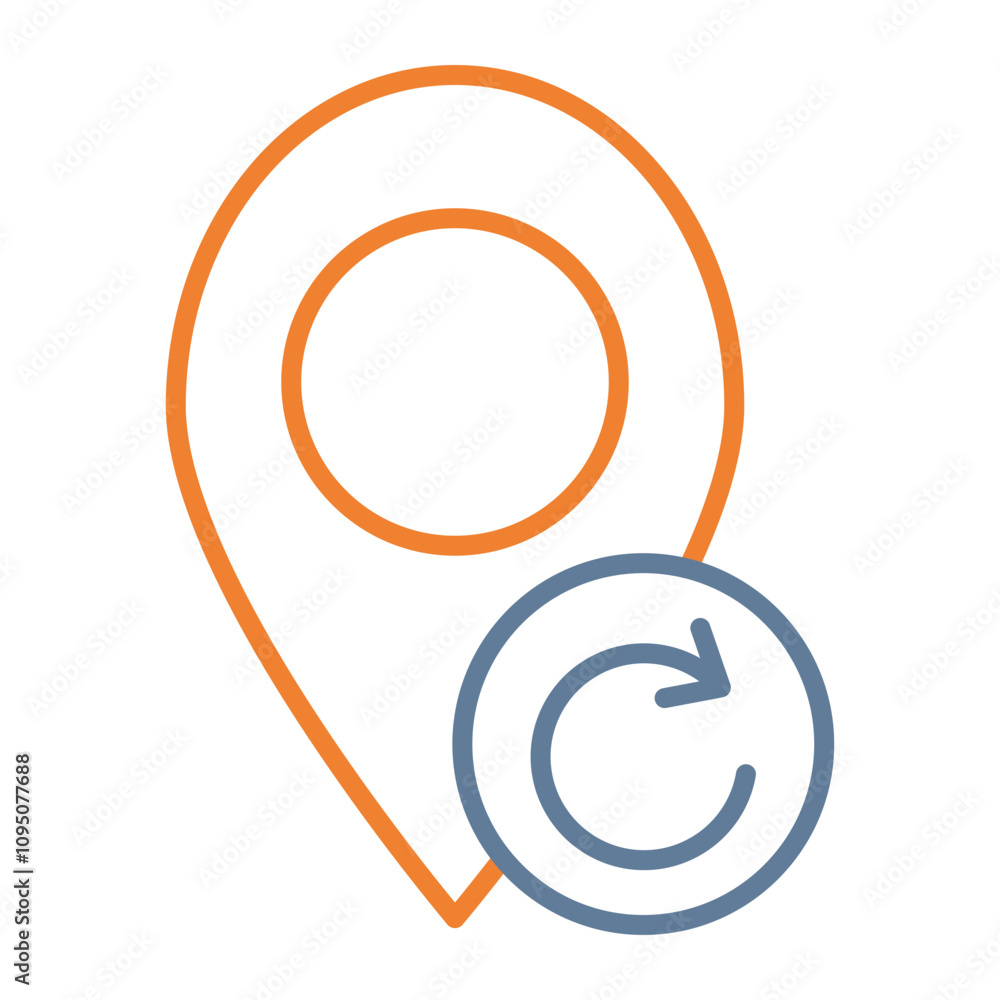 Refresh Location Vector Icon Design Refresh Location Vector Icon Design