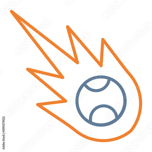 Meteor Vector Icon Design