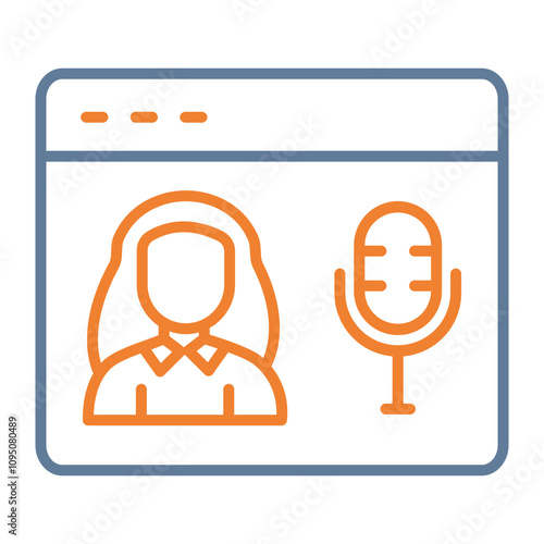 Webcast Vector Icon Design