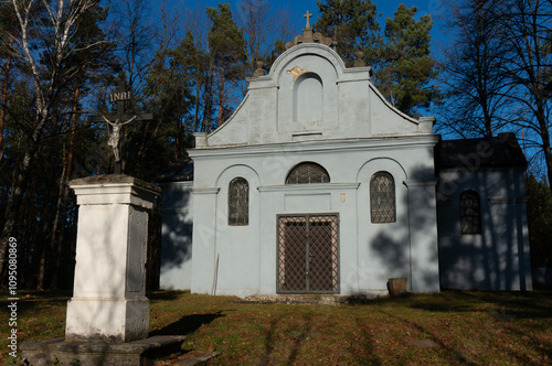 Chapel of Saint Roch (kaplica Świętego Rocha) from 1838. Wąchock, Poland. photo