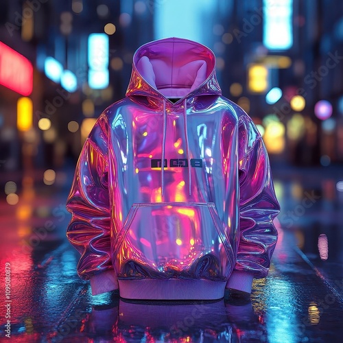 Shiny Metallic Hoodie Design for Modern Urban Fashion