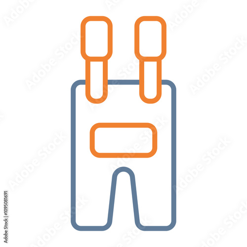 Overalls Vector Icon Design