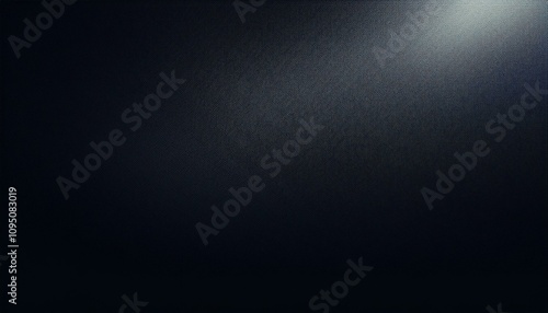 Abstract background, Jet Black gradient background with light leak and grainy texture.