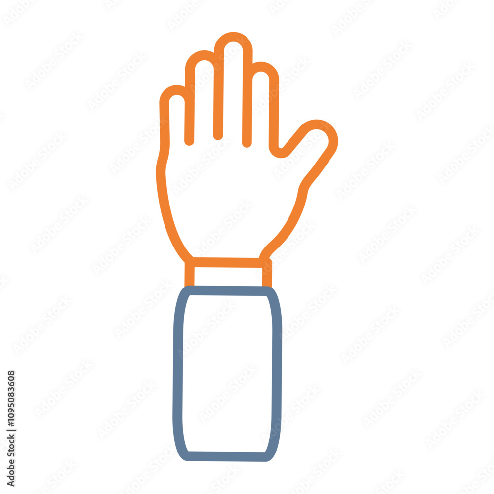 Obraz premium Raise Hand Vector Icon Design