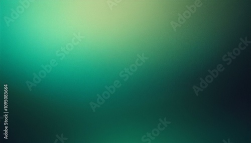 Abstract background, Emerald gradient background with light leak and grainy texture.