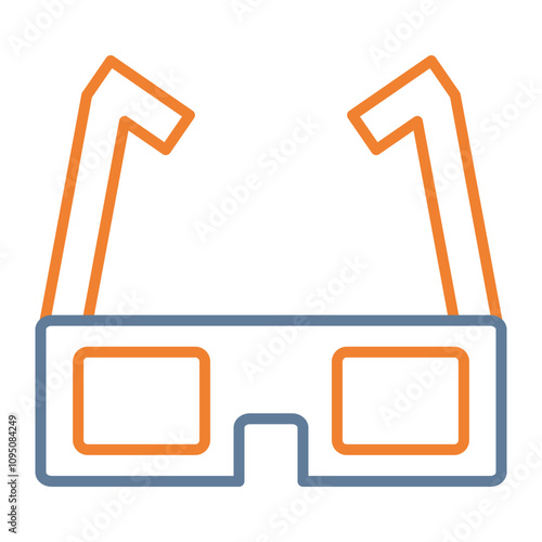 3d Glasses Vector Icon Design