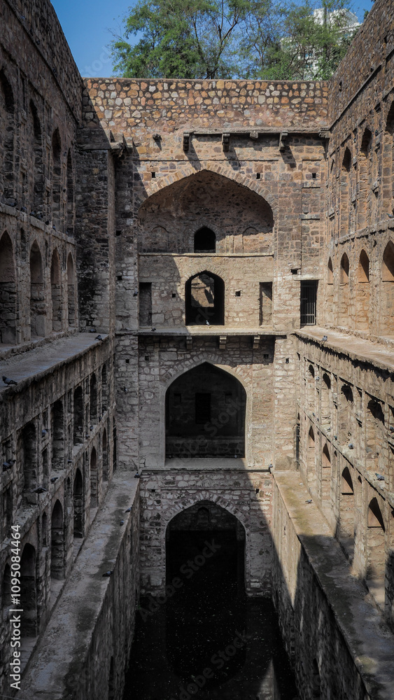 The architecture of Agrasen ki Baoli in Delhi, India The architecture of Agrasen ki Baoli in Delhi, India