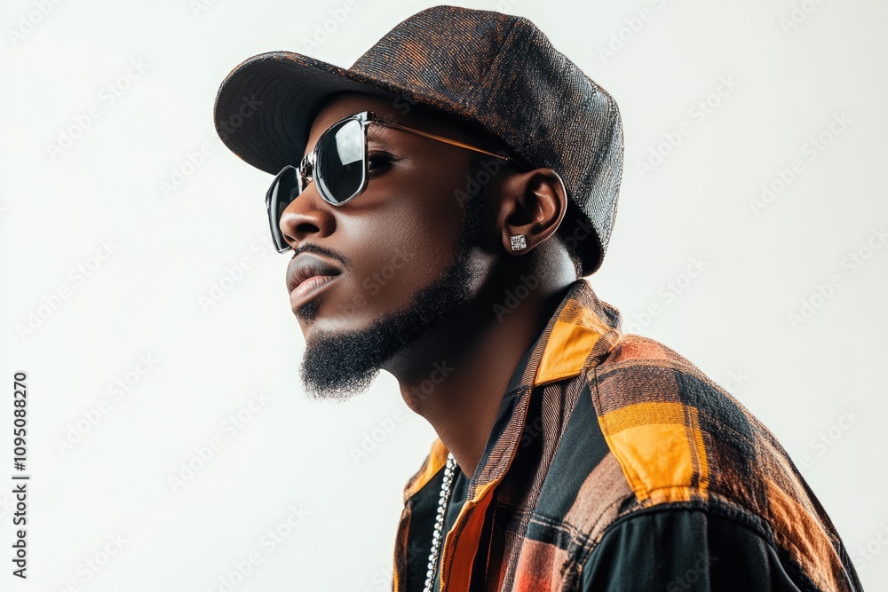 african american hip hop style young man portrait african american hip hop style young man portrait