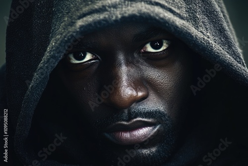 african american hip hop style young man portrait