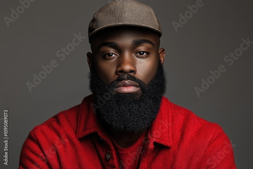 african american hip hop style young man portrait