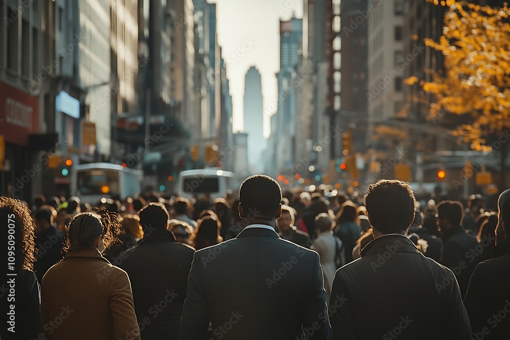 Dynamic Urban Crowd Blurred Business District Commute Dynamic Urban Crowd Blurred Business District Commute