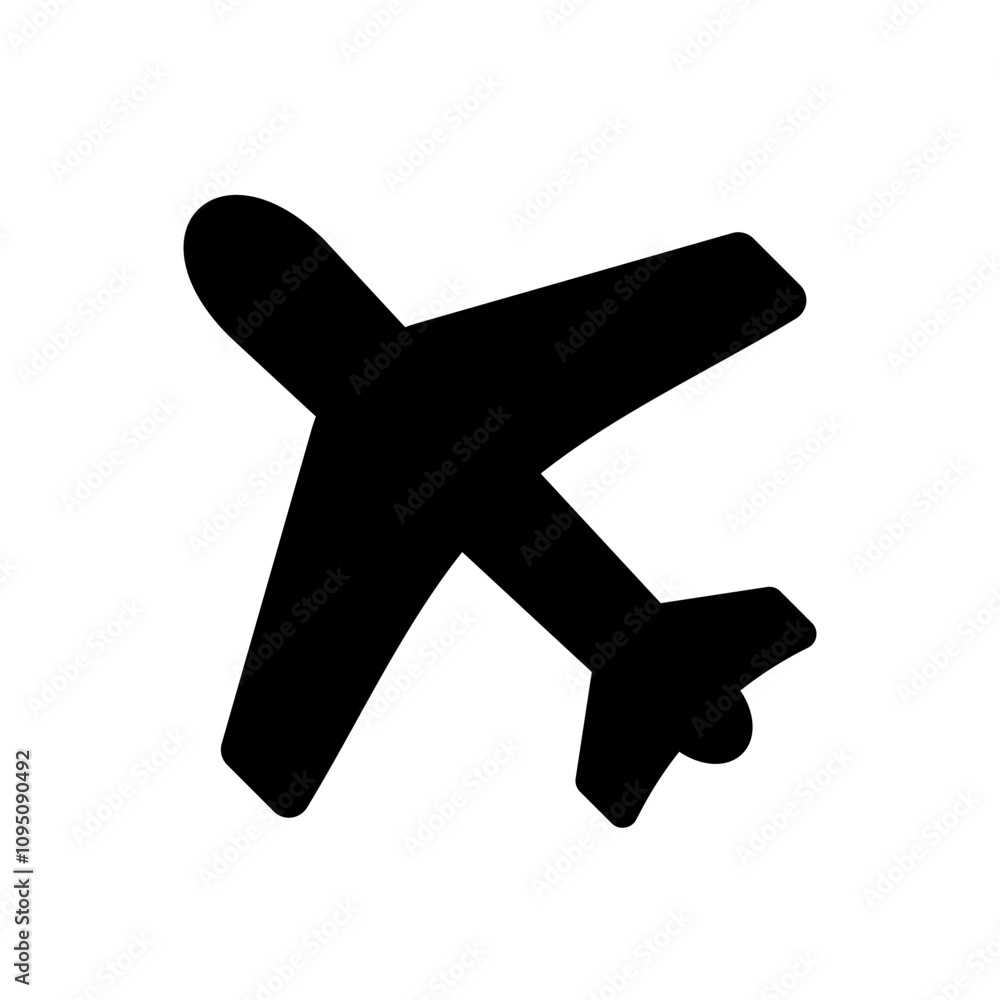 Obraz premium Plane icon. Airplane icon silhouette