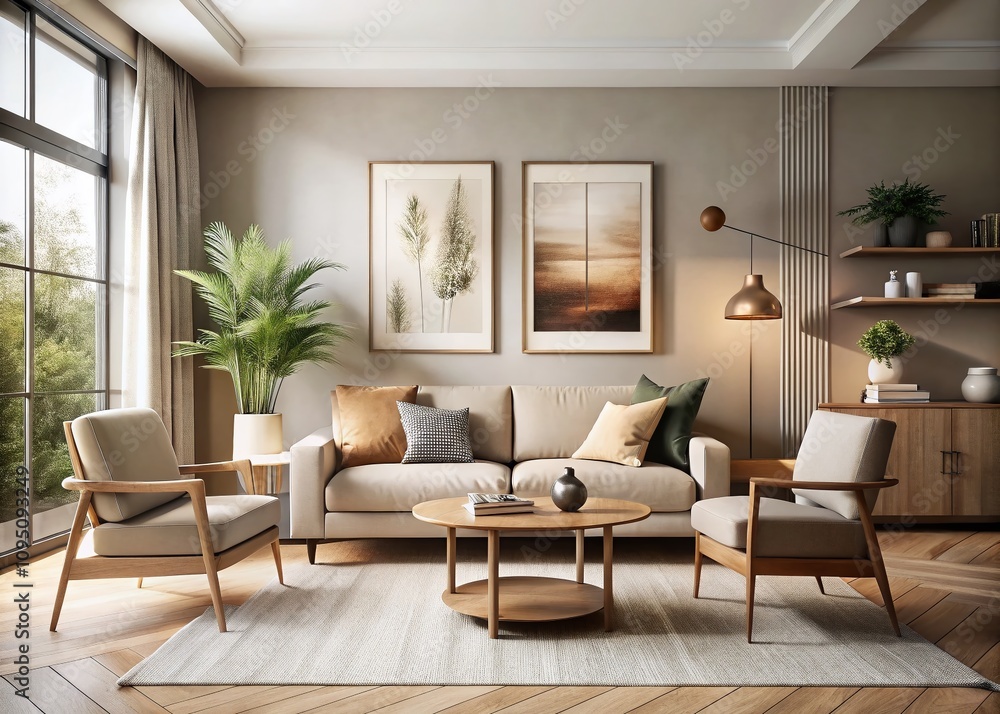 Soft and Contemporary Living Space Frame Mockup with Generative AI Design Elements for Modern Home Decor Aesthetic and Interior Photography Inspiration Soft and Contemporary Living Space Frame Mockup with Generative AI Design Elements for Modern Home Decor Aesthetic and Interior Photography Inspiration