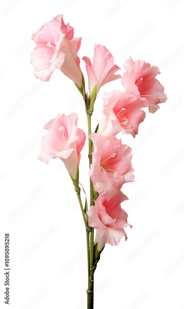 Pink gladiolus flower on transparent background Pink gladiolus flower on transparent background