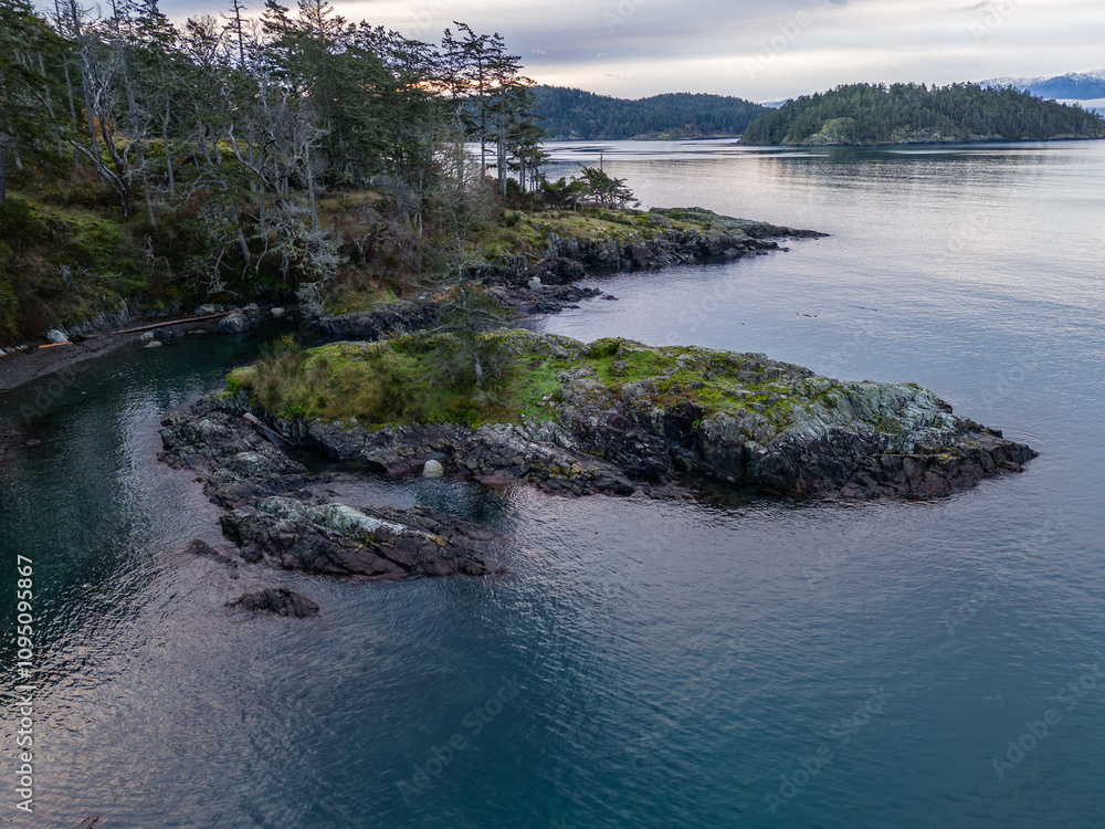 Naklejka premium Scenic Coastal View of Vancouver Island, BC, Canada