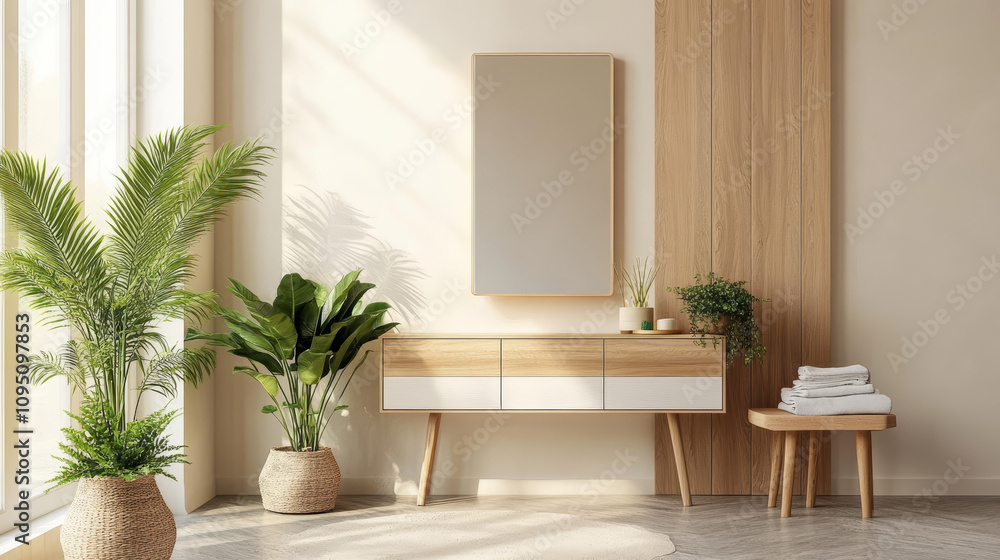 This modern hallway interior exemplifies simplicity and functionality while maintaining a stylish, contemporary look This modern hallway interior exemplifies simplicity and functionality while maintaining a stylish, contemporary look