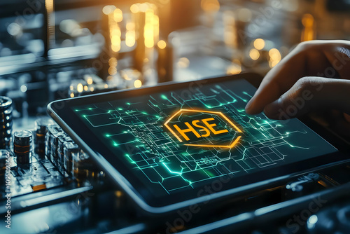 Illustration - HSE Management System on Digital Tablet