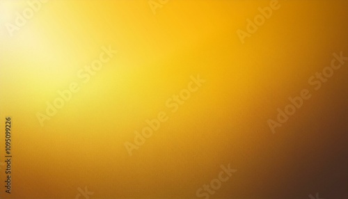 Abstract background, Yellow gradient background with light leak and grainy texture.