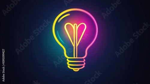 colorful light bulb logo