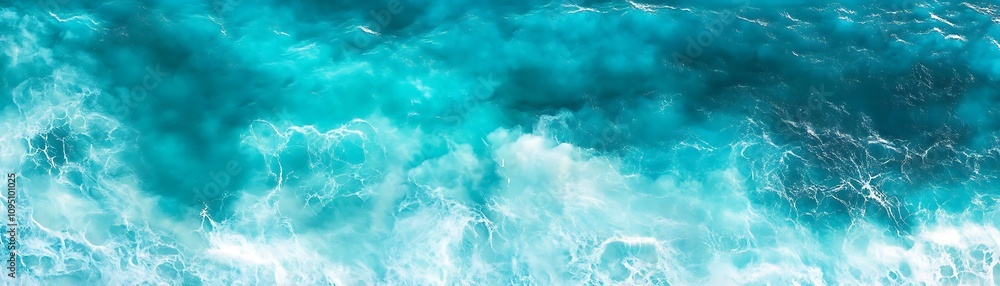 surface waves on the beach, Blue sea surface, water wave surface, blue water wave, top view surface waves on the beach, Blue sea surface, water wave surface, blue water wave, top view