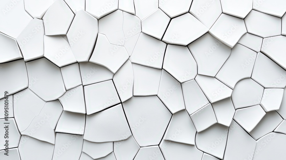 Abstract White Cracked Surface Texture 3D Rendered Geometric Background Abstract White Cracked Surface Texture 3D Rendered Geometric Background