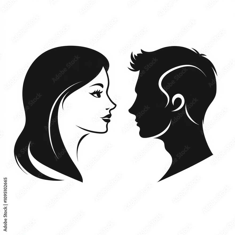Man and woman symbols and logos. Gender equality icons. Black vector images. Man and woman symbols and logos. Gender equality icons. Black vector images.