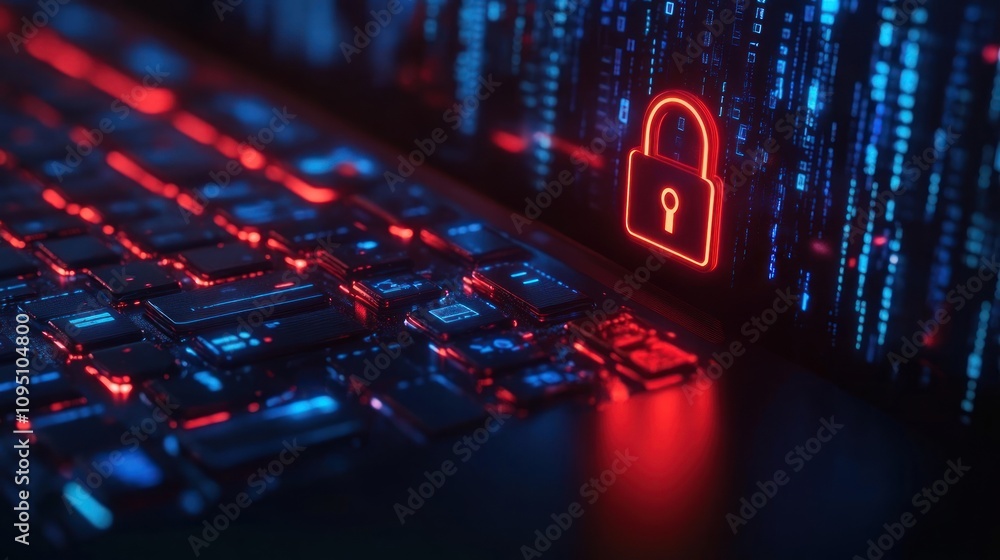 Cybersecurity padlock screen laptop Cybersecurity padlock screen laptop