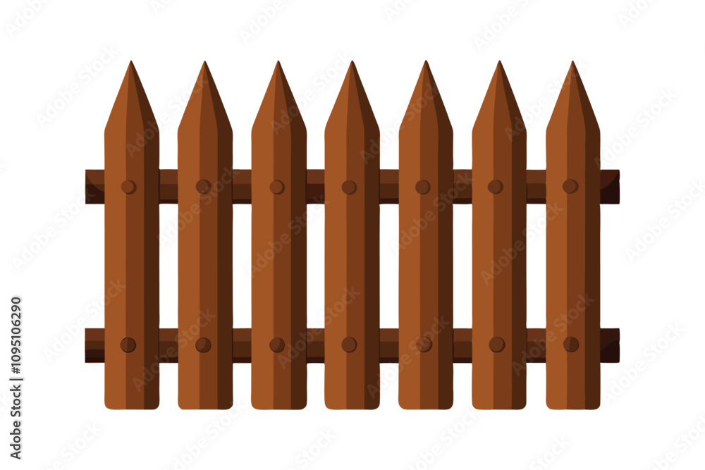 Wooden Fence Vector - Rustic Farm Picket Gate Illustration, Minimalist Countryside Design for Farm Decor and Outdoor Art Wooden Fence Vector - Rustic Farm Picket Gate Illustration, Minimalist Countryside Design for Farm Decor and Outdoor Art